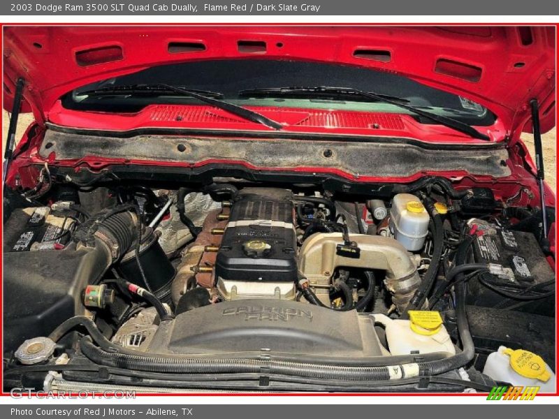 Flame Red / Dark Slate Gray 2003 Dodge Ram 3500 SLT Quad Cab Dually