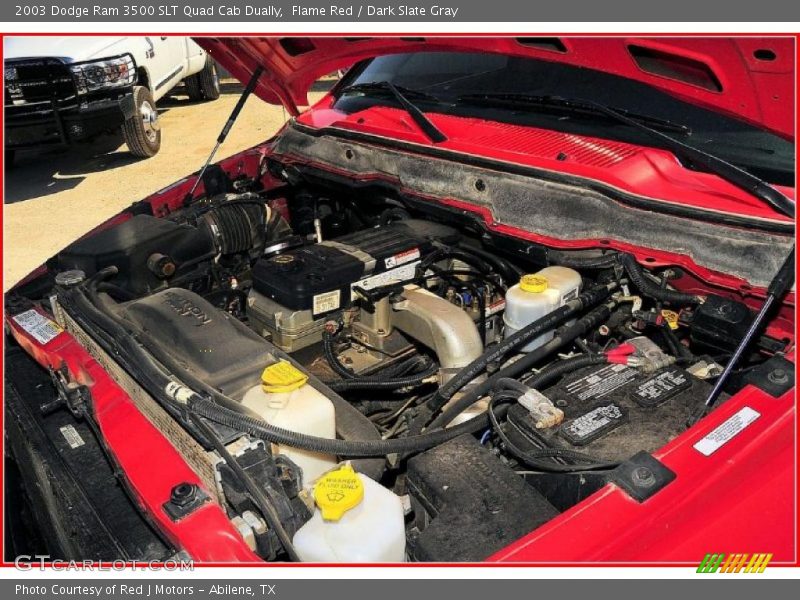 Flame Red / Dark Slate Gray 2003 Dodge Ram 3500 SLT Quad Cab Dually