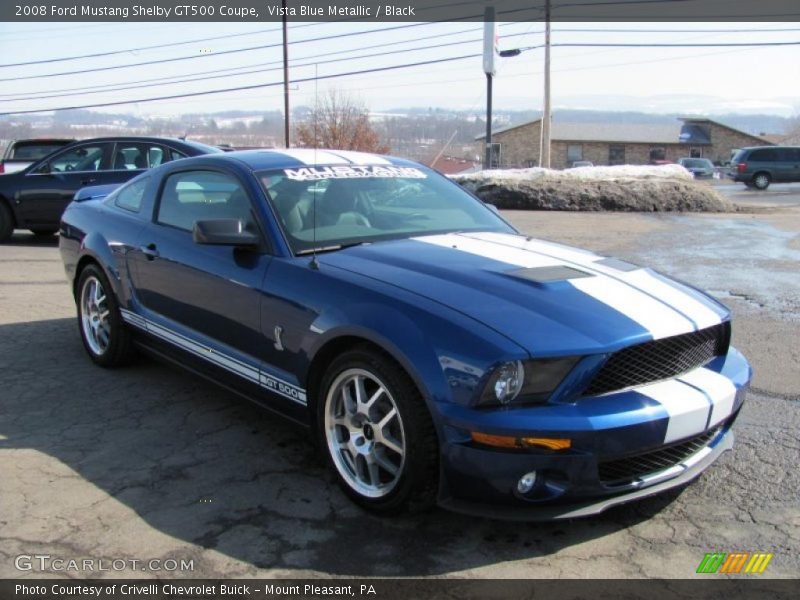 Vista Blue Metallic / Black 2008 Ford Mustang Shelby GT500 Coupe