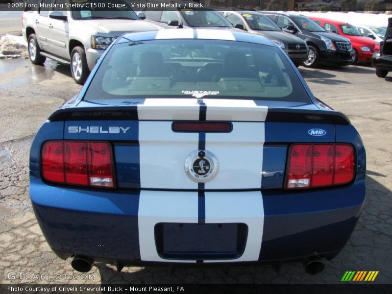 Vista Blue Metallic / Black 2008 Ford Mustang Shelby GT500 Coupe