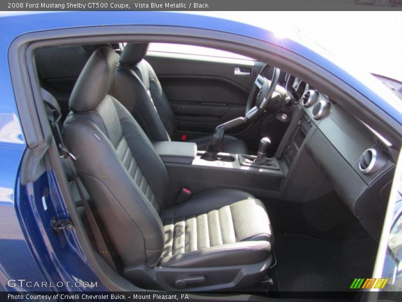 Vista Blue Metallic / Black 2008 Ford Mustang Shelby GT500 Coupe