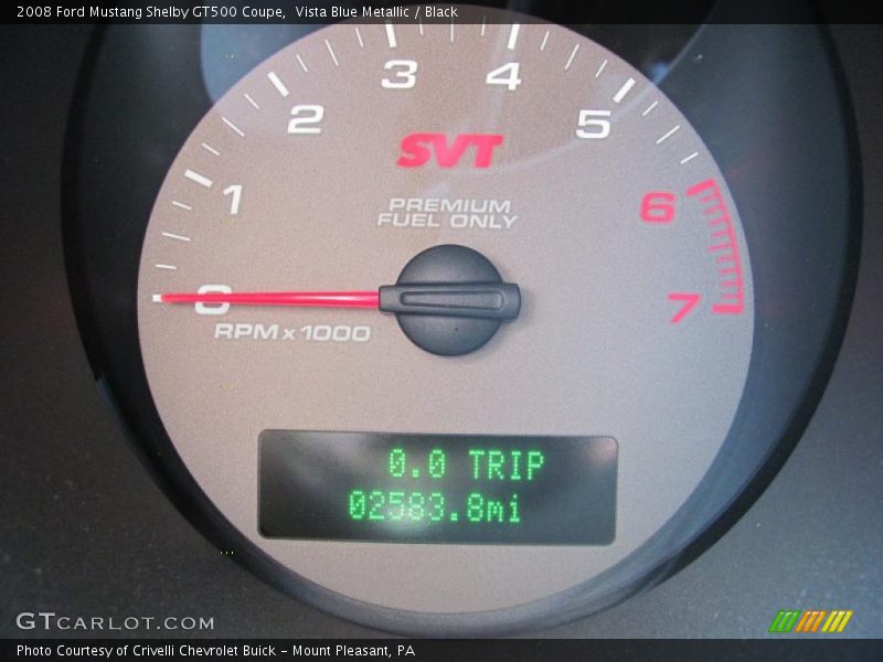 Vista Blue Metallic / Black 2008 Ford Mustang Shelby GT500 Coupe