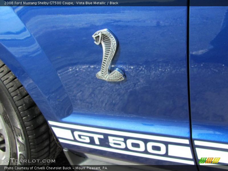 Vista Blue Metallic / Black 2008 Ford Mustang Shelby GT500 Coupe