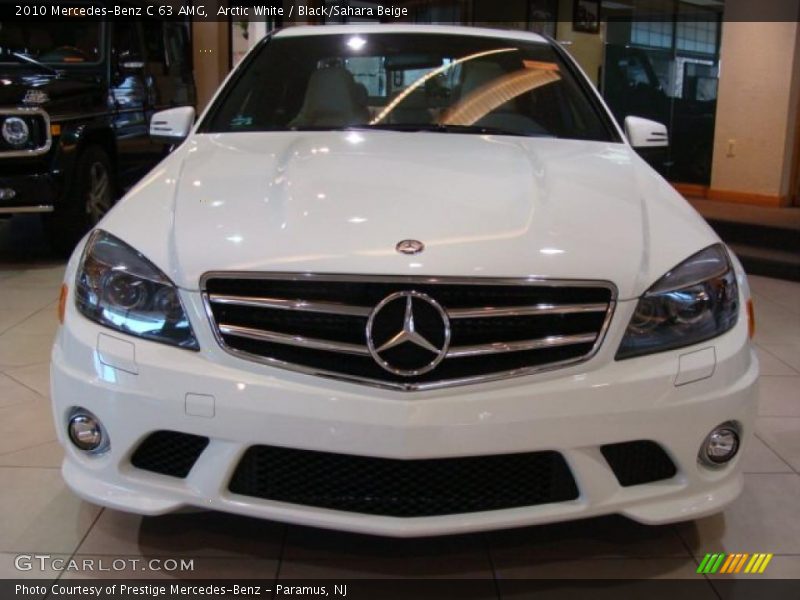 Arctic White / Black/Sahara Beige 2010 Mercedes-Benz C 63 AMG