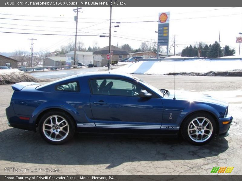 Vista Blue Metallic / Black 2008 Ford Mustang Shelby GT500 Coupe
