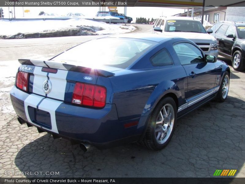 Vista Blue Metallic / Black 2008 Ford Mustang Shelby GT500 Coupe