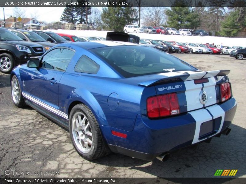 Vista Blue Metallic / Black 2008 Ford Mustang Shelby GT500 Coupe