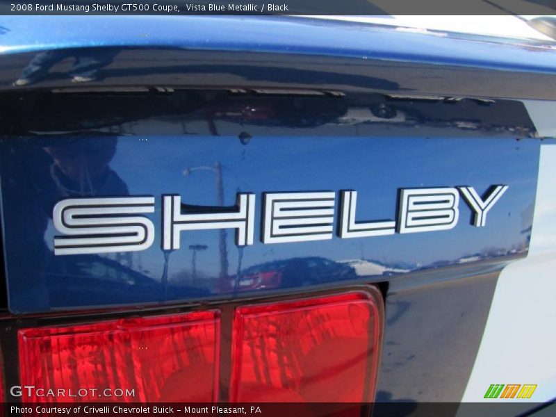 Vista Blue Metallic / Black 2008 Ford Mustang Shelby GT500 Coupe