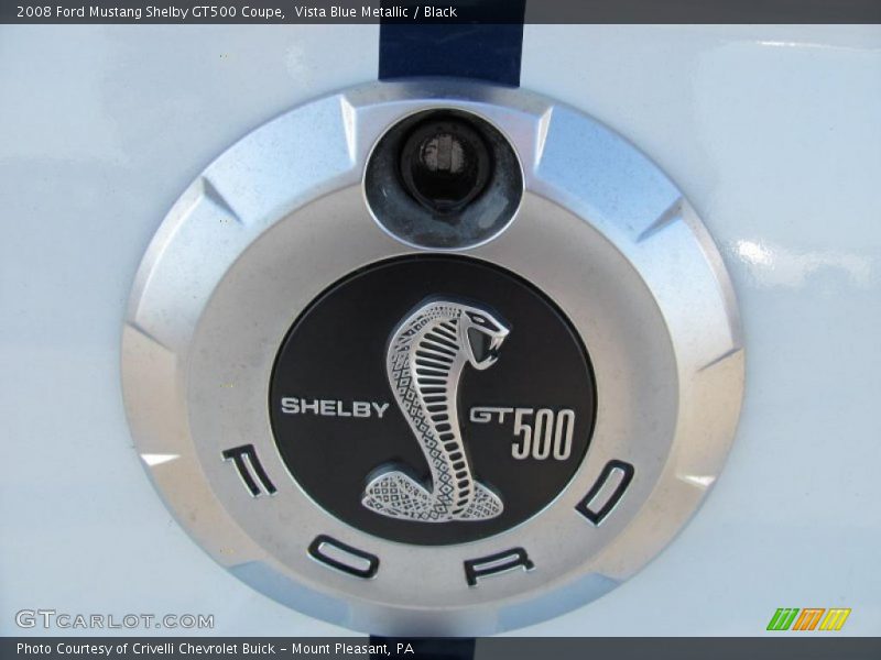 Vista Blue Metallic / Black 2008 Ford Mustang Shelby GT500 Coupe