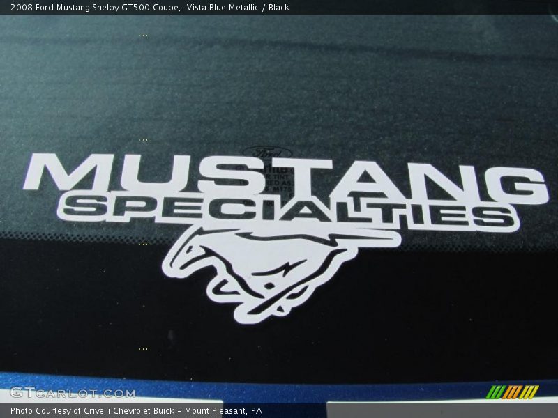 Vista Blue Metallic / Black 2008 Ford Mustang Shelby GT500 Coupe
