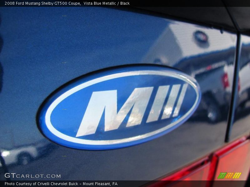 Vista Blue Metallic / Black 2008 Ford Mustang Shelby GT500 Coupe