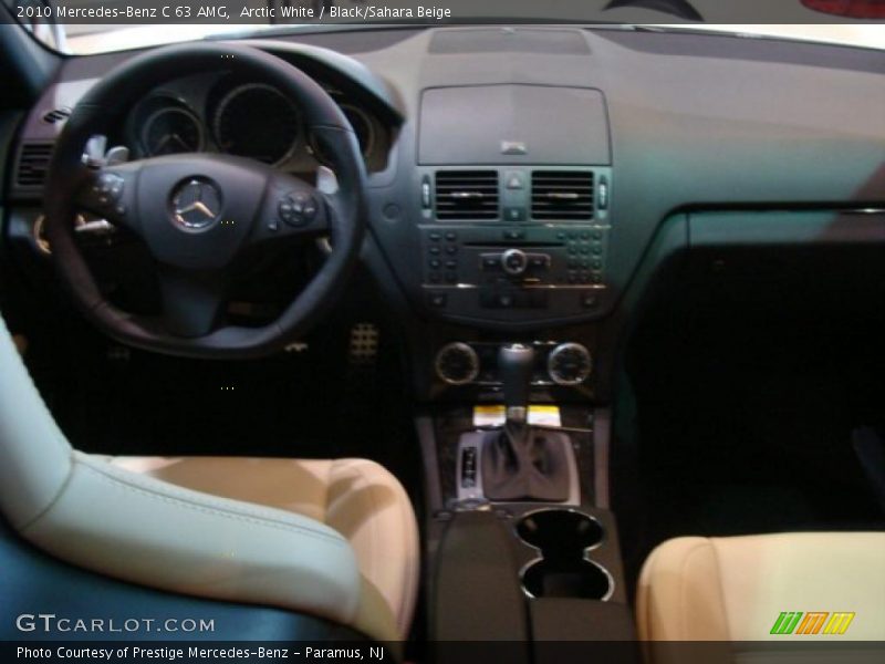 Arctic White / Black/Sahara Beige 2010 Mercedes-Benz C 63 AMG