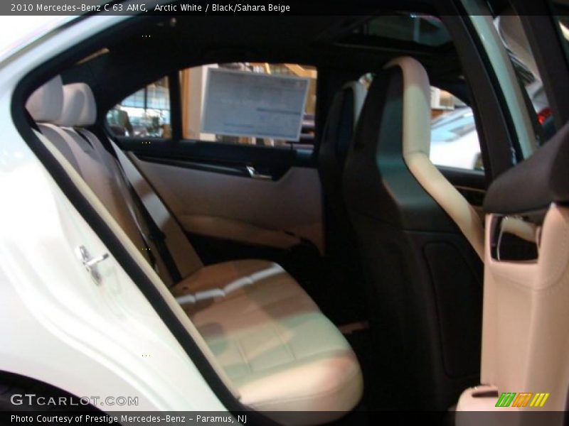 Arctic White / Black/Sahara Beige 2010 Mercedes-Benz C 63 AMG
