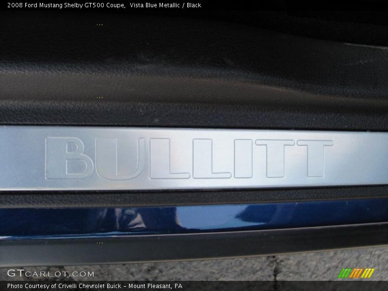 Vista Blue Metallic / Black 2008 Ford Mustang Shelby GT500 Coupe