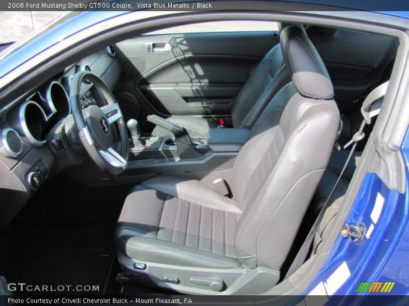 Vista Blue Metallic / Black 2008 Ford Mustang Shelby GT500 Coupe