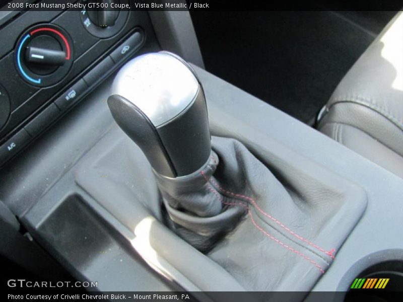 Vista Blue Metallic / Black 2008 Ford Mustang Shelby GT500 Coupe