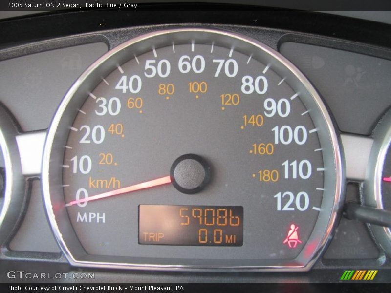 Pacific Blue / Gray 2005 Saturn ION 2 Sedan