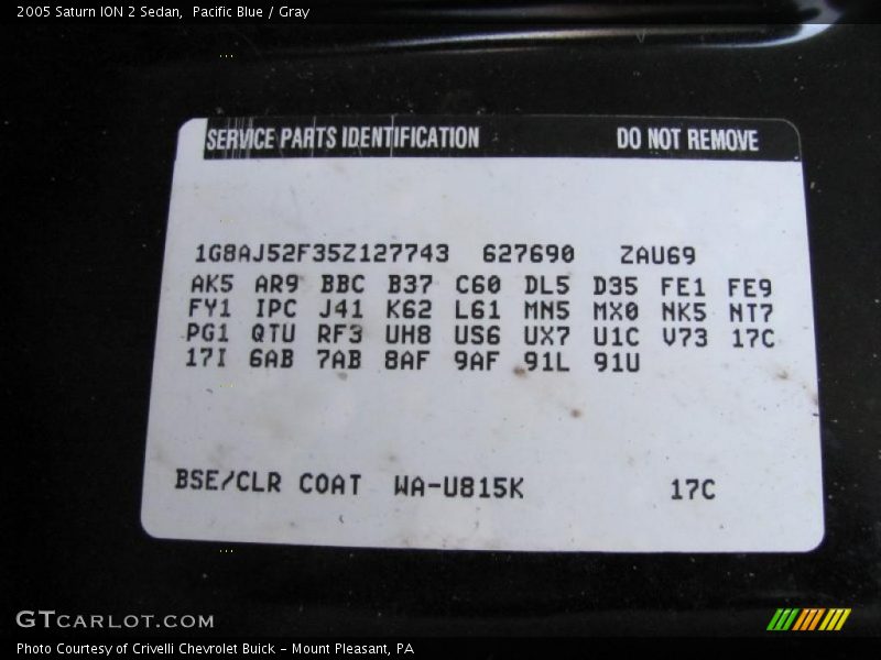 Pacific Blue / Gray 2005 Saturn ION 2 Sedan
