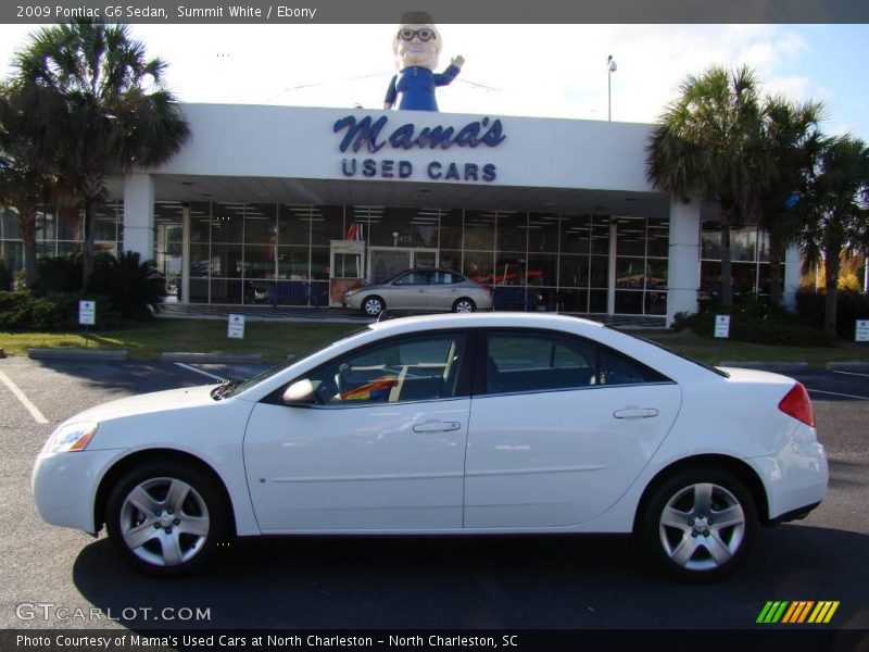 Summit White / Ebony 2009 Pontiac G6 Sedan