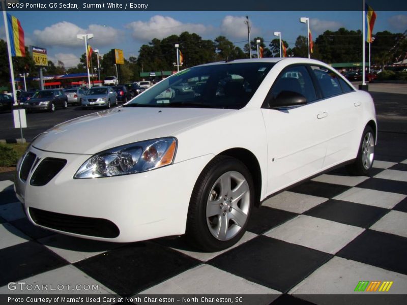 Summit White / Ebony 2009 Pontiac G6 Sedan