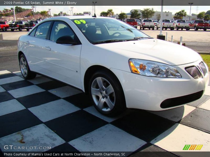 Summit White / Ebony 2009 Pontiac G6 Sedan