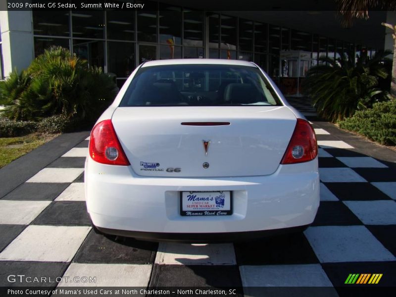 Summit White / Ebony 2009 Pontiac G6 Sedan