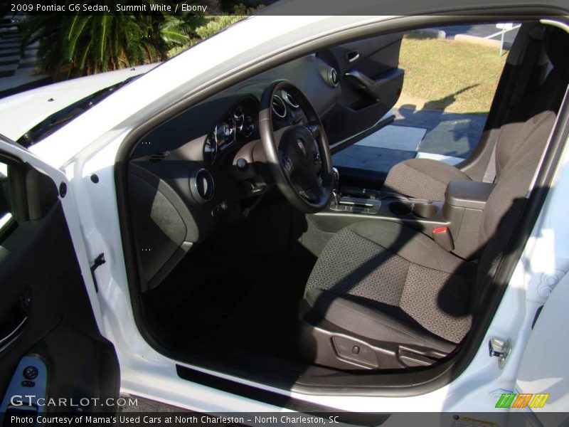 Summit White / Ebony 2009 Pontiac G6 Sedan
