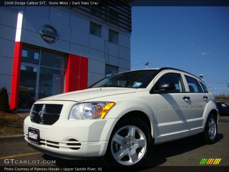 Stone White / Dark Slate Gray 2008 Dodge Caliber SXT