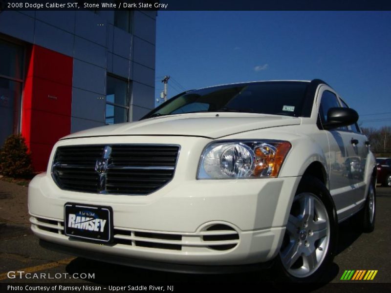 Stone White / Dark Slate Gray 2008 Dodge Caliber SXT