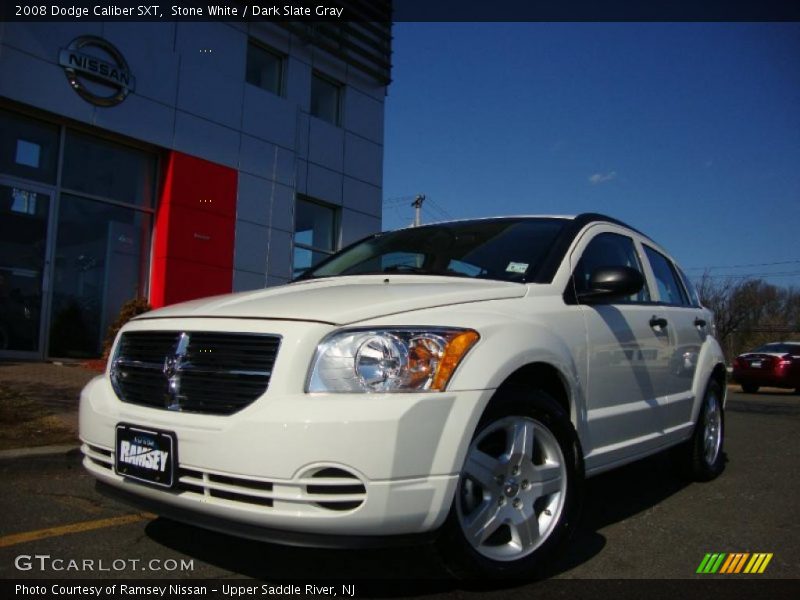 Stone White / Dark Slate Gray 2008 Dodge Caliber SXT