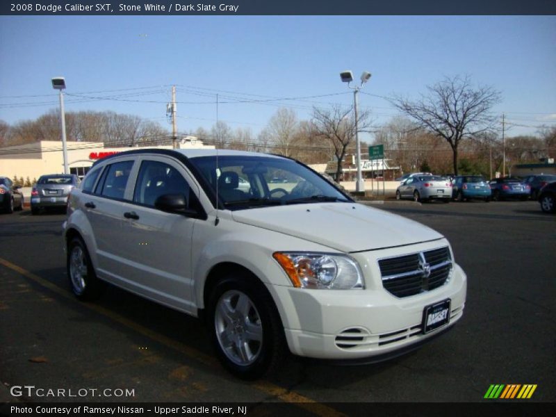 Stone White / Dark Slate Gray 2008 Dodge Caliber SXT