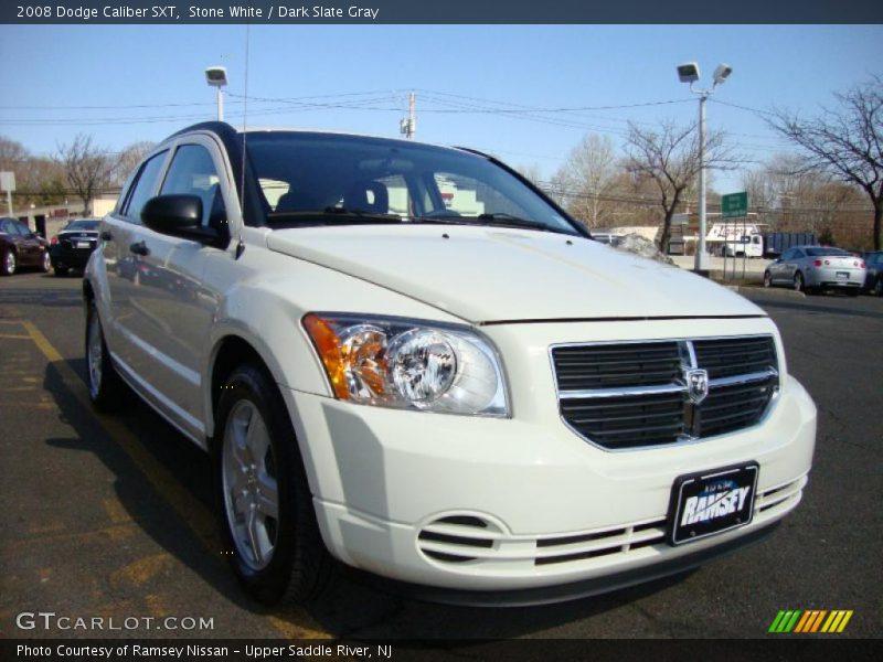Stone White / Dark Slate Gray 2008 Dodge Caliber SXT