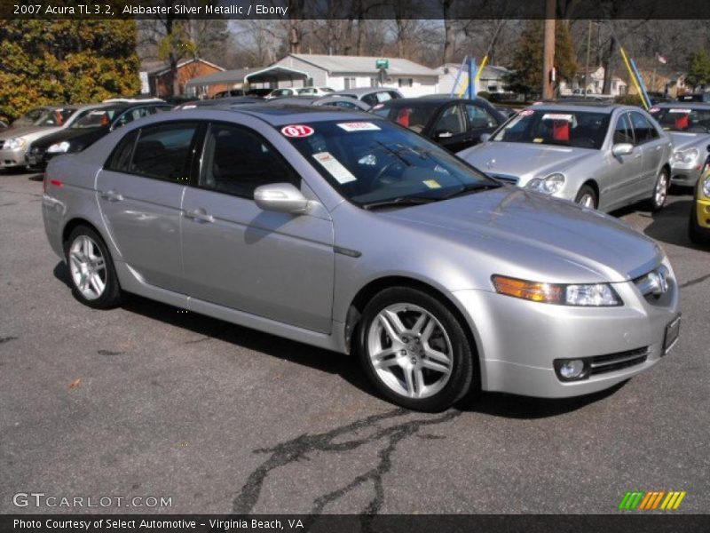 Alabaster Silver Metallic / Ebony 2007 Acura TL 3.2