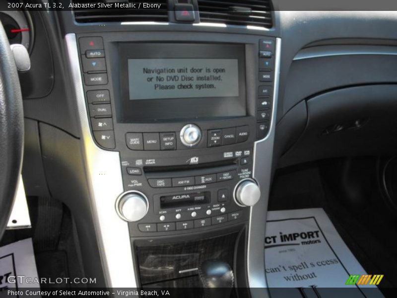 Alabaster Silver Metallic / Ebony 2007 Acura TL 3.2