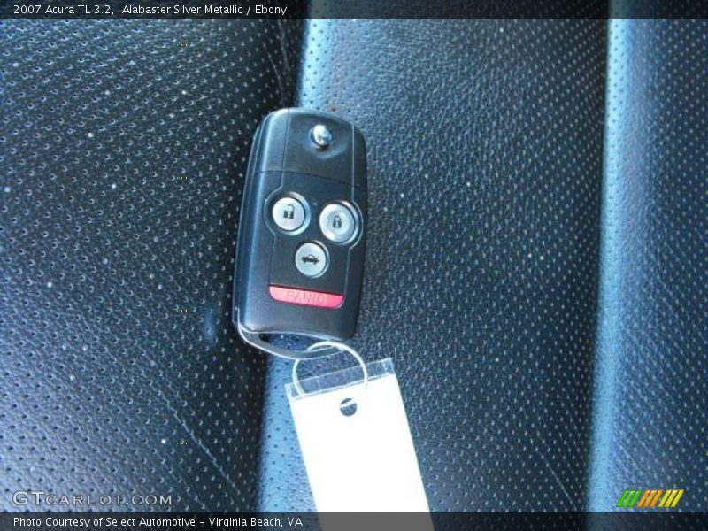 Alabaster Silver Metallic / Ebony 2007 Acura TL 3.2