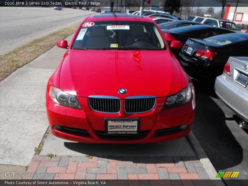 Electric Red / Beige 2006 BMW 3 Series 330i Sedan