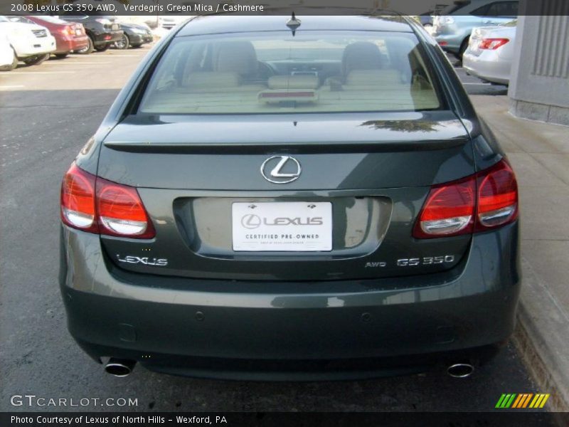 Verdegris Green Mica / Cashmere 2008 Lexus GS 350 AWD