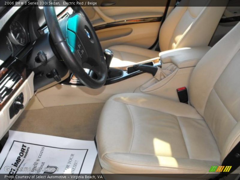 Electric Red / Beige 2006 BMW 3 Series 330i Sedan