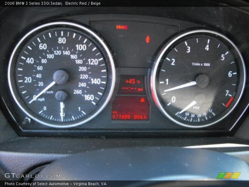Electric Red / Beige 2006 BMW 3 Series 330i Sedan