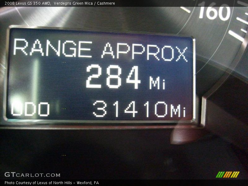 Verdegris Green Mica / Cashmere 2008 Lexus GS 350 AWD