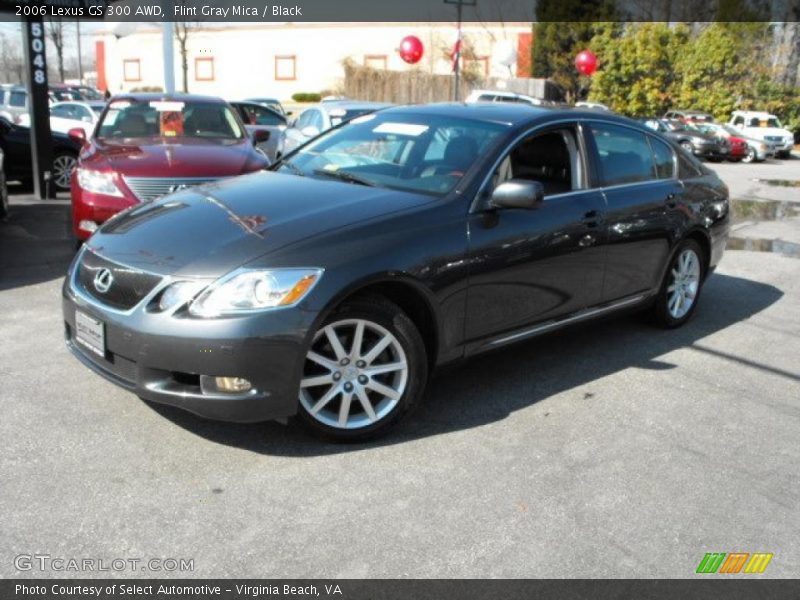Flint Gray Mica / Black 2006 Lexus GS 300 AWD