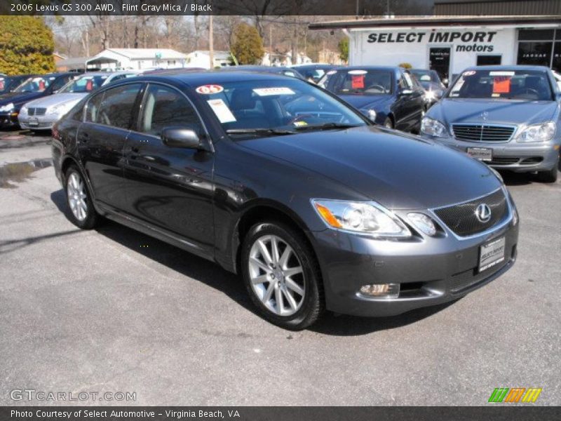 Flint Gray Mica / Black 2006 Lexus GS 300 AWD