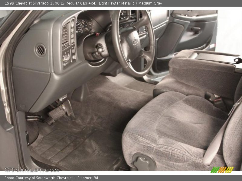 Light Pewter Metallic / Medium Gray 1999 Chevrolet Silverado 1500 LS Regular Cab 4x4