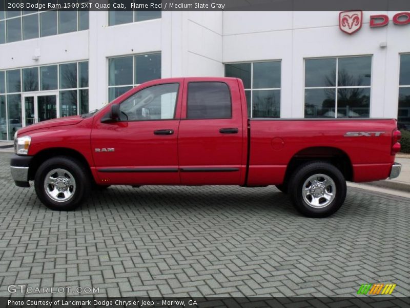 Flame Red / Medium Slate Gray 2008 Dodge Ram 1500 SXT Quad Cab