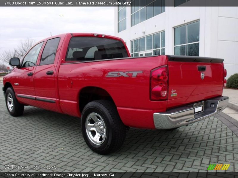 Flame Red / Medium Slate Gray 2008 Dodge Ram 1500 SXT Quad Cab