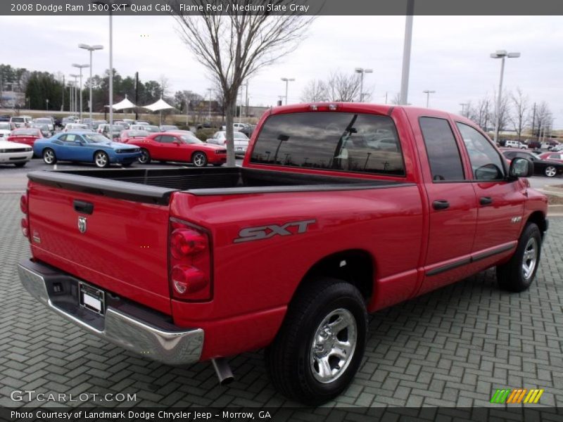 Flame Red / Medium Slate Gray 2008 Dodge Ram 1500 SXT Quad Cab