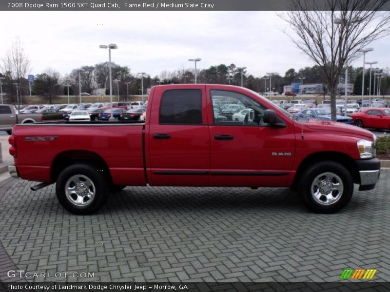 Flame Red / Medium Slate Gray 2008 Dodge Ram 1500 SXT Quad Cab