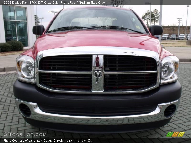 Flame Red / Medium Slate Gray 2008 Dodge Ram 1500 SXT Quad Cab