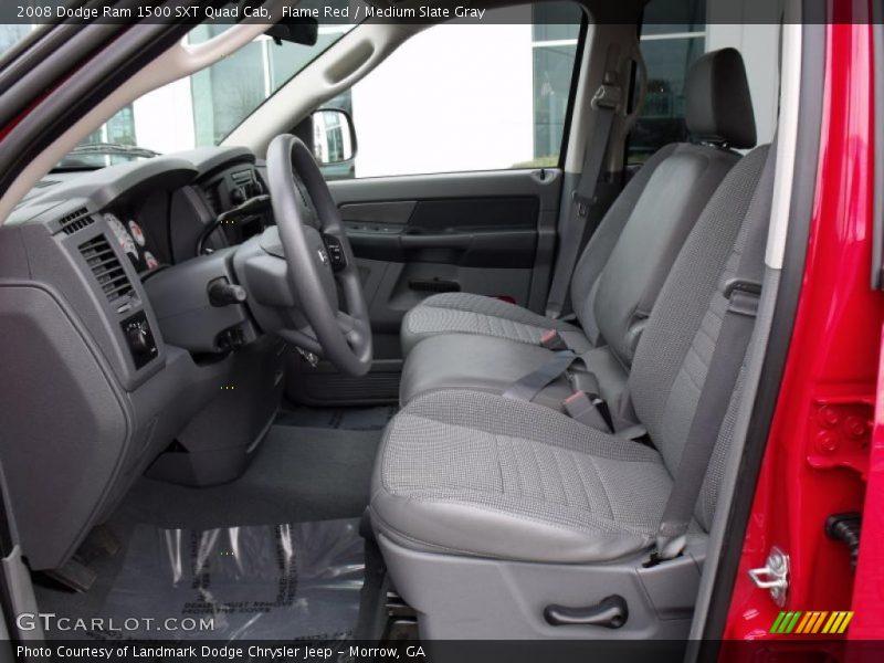 Flame Red / Medium Slate Gray 2008 Dodge Ram 1500 SXT Quad Cab