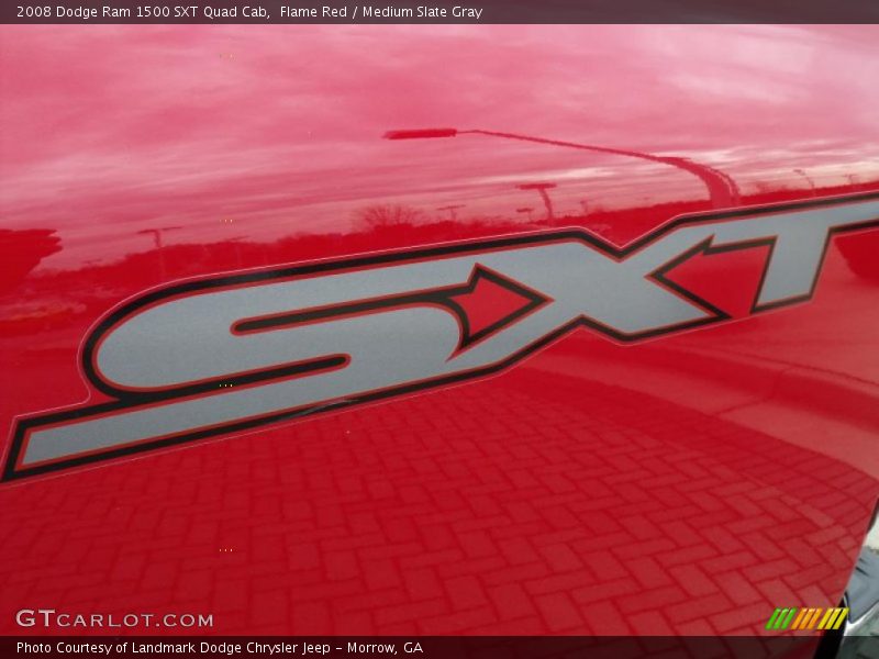 Flame Red / Medium Slate Gray 2008 Dodge Ram 1500 SXT Quad Cab